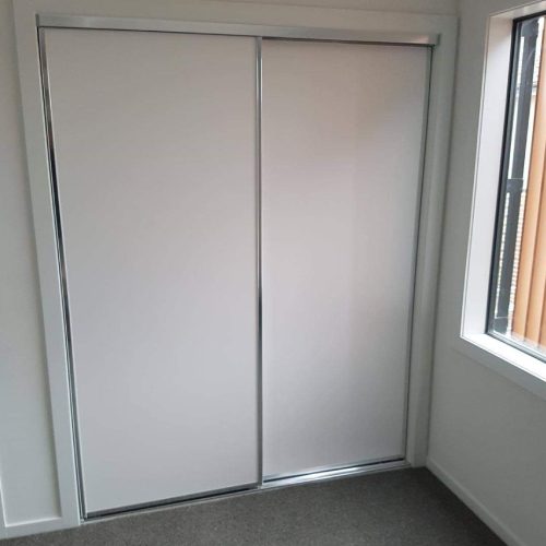 White Vinyl Sliding Doors